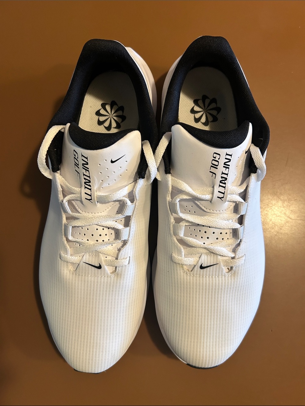 Nike INFINITY G Men’s White and Black Golf Shoes
